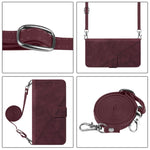 Custodia per cellulare in pelle con flip in rilievo 3D a tracolla, For Sony Xperia 10 VI, For Sony Xperia 1 VI, For Sony Xperia 5 VI, For Sony Xperia 5 V