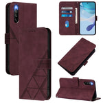 Custodia per cellulare in pelle con flip in rilievo 3D a tracolla, For Sony Xperia 1 V, For Sony Xperia 10 V, For Sony Xperia 10 IV, For Sony Xperia 10 III/10 III Lite