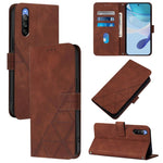 Custodia per cellulare in pelle con flip in rilievo 3D a tracolla, For Sony Xperia 1 V, For Sony Xperia 10 V, For Sony Xperia 10 IV, For Sony Xperia 10 III/10 III Lite