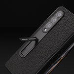 Custodia in pelle Litchi per Samsung Galaxy Z Fold3 5G