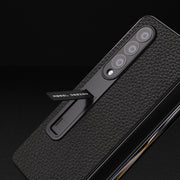 Custodia in pelle Litchi per Samsung Galaxy Z Fold3 5G