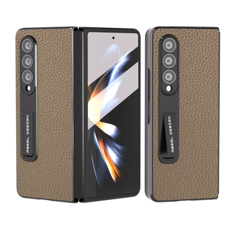 Custodia in pelle Litchi per Samsung Galaxy Z Fold3 5G