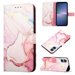Cassa del telefono di cuoio di vibrazione del modello di marmo PT003, For Sony Xperia 5 V, For Sony Xperia 1 V, For Sony Xperia 10 V, For Sony Xperia 10 IV