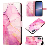 Cassa del telefono di cuoio di vibrazione del modello di marmo PT003, For Sony Xperia 5 V, For Sony Xperia 1 V, For Sony Xperia 10 V, For Sony Xperia 10 IV