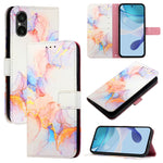 Cassa del telefono di cuoio di vibrazione del modello di marmo PT003, For Sony Xperia 1 VIII, For Sony Xperia 10 VI, For Sony Xperia 1 VI, For Sony Xperia 5 VI