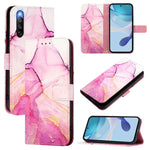 Cassa del telefono di cuoio di vibrazione del modello di marmo PT003, For Sony Xperia 5 V, For Sony Xperia 1 V, For Sony Xperia 10 V, For Sony Xperia 10 IV
