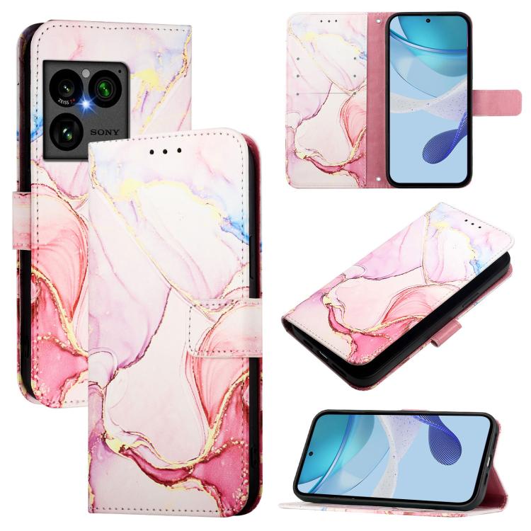 Cassa del telefono di cuoio di vibrazione del modello di marmo PT003, For Sony Xperia 1 VIII, For Sony Xperia 10 VI, For Sony Xperia 1 VI, For Sony Xperia 5 VI