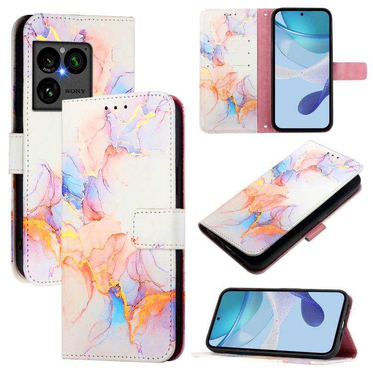 Cassa del telefono di cuoio di vibrazione del modello di marmo PT003, For Sony Xperia 1 VIII, For Sony Xperia 10 VI, For Sony Xperia 1 VI, For Sony Xperia 5 VI