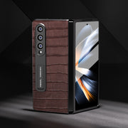 Custodia in vera pelle effetto coccodrillo per Samsung Galaxy Z F
