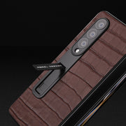 Custodia in vera pelle effetto coccodrillo per Samsung Galaxy Z F