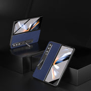 Custodia in pelle con bordo nero per Samsung Galaxy Z Fold3 5G