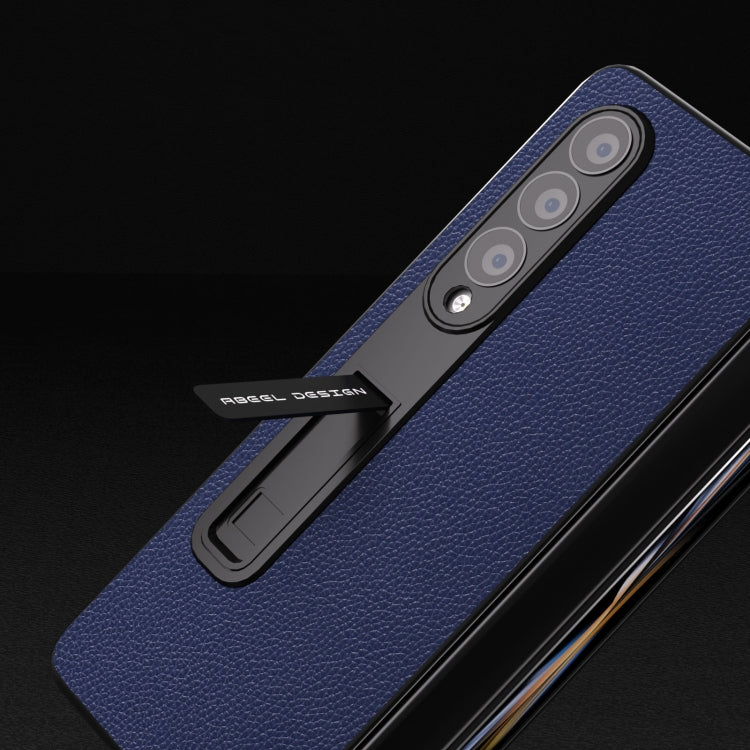 Custodia in pelle con bordo nero per Samsung Galaxy Z Fold3 5G