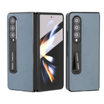 Custodia in pelle con bordo nero per Samsung Galaxy Z Fold3 5G