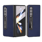 Custodia in pelle con bordo nero per Samsung Galaxy Z Fold3 5G
