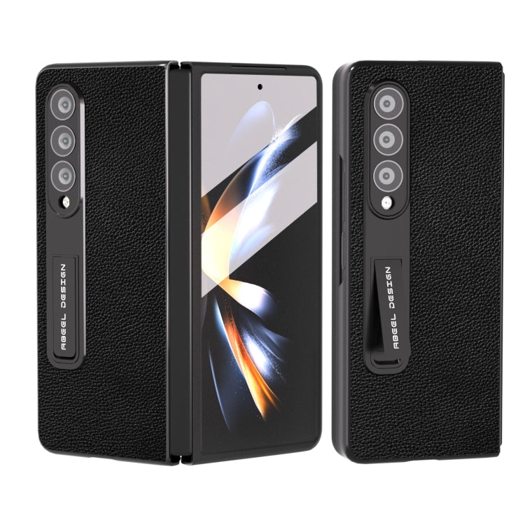 Custodia in pelle con bordo nero per Samsung Galaxy Z Fold3 5G