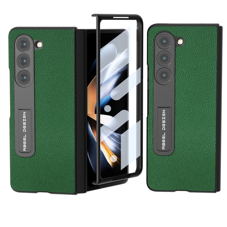 Custodia in pelle con bordo nero per Samsung Galaxy Z Fold3 5G