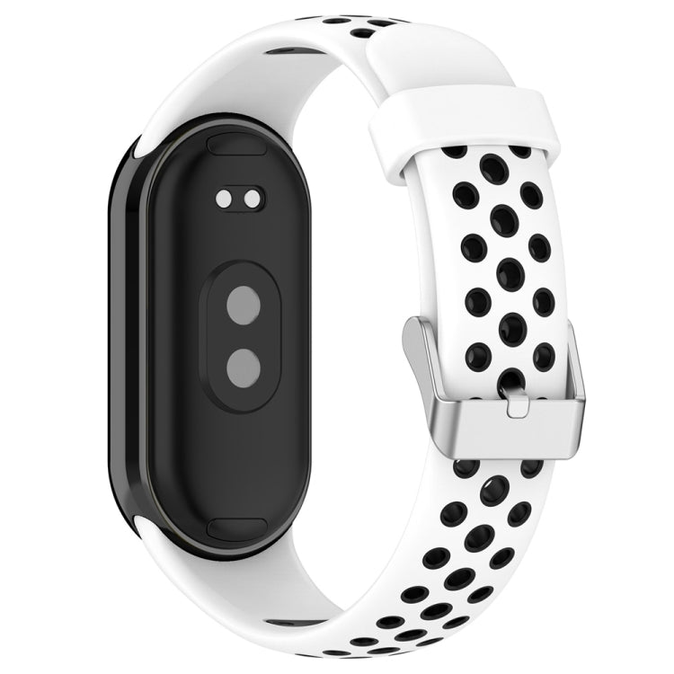 Cinturino in silicone con tappo in acciaio bicolore, For Xiaomi Mi Band 8