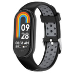Cinturino in silicone con tappo in acciaio bicolore, For Xiaomi Mi Band 8