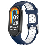 Cinturino in silicone con tappo in acciaio bicolore, For Xiaomi Mi Band 8