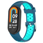 Cinturino in silicone con tappo in acciaio bicolore, For Xiaomi Mi Band 8