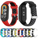 Cinturino in silicone con tappo in acciaio bicolore, For Xiaomi Mi Band 8