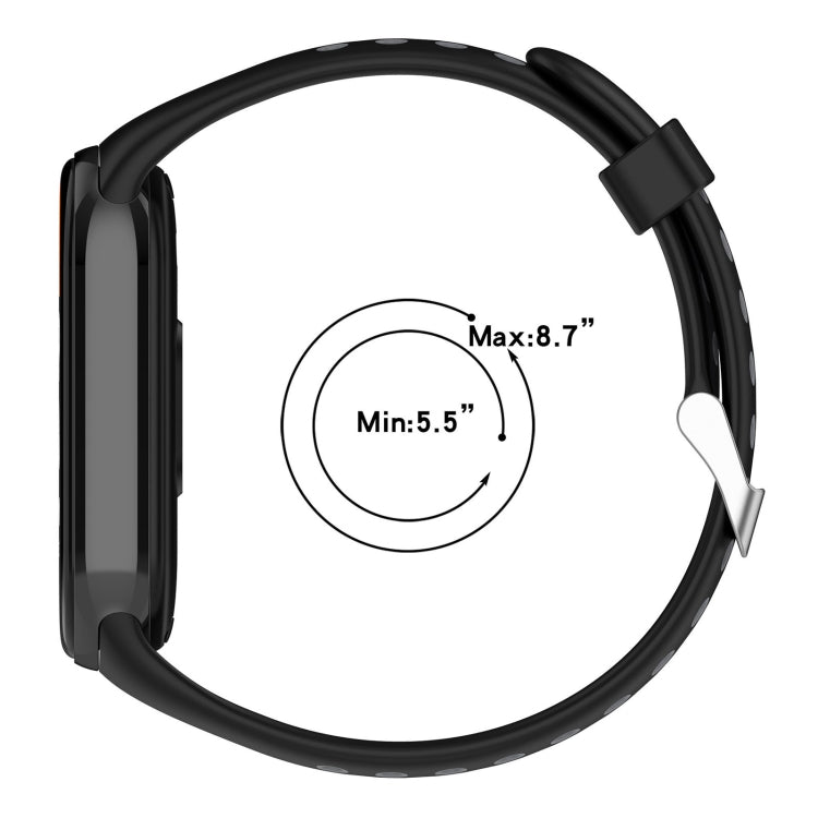 Cinturino in silicone con tappo in acciaio bicolore, For Xiaomi Mi Band 8