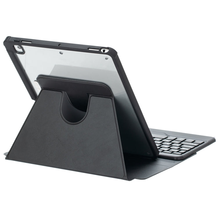 Custodia in pelle per tastiera Bluetooth trasparente in acrilico con rotazione a 360° F10B, F10B