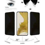 Pellicola vetro temperato privacy per Samsung Galaxy S22 5G 25 pe