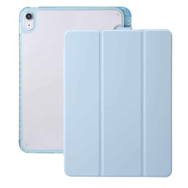 Custodia per tablet in pelle a 3 pieghe in acrilico trasparente, For iPad 10th Gen 10.9 2022, For iPad Air 11 2025 / 2024, For iPad Air 13 2025 / 2024