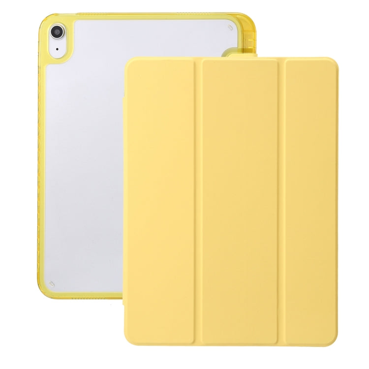 Custodia per tablet in pelle a 3 pieghe in acrilico trasparente, For iPad Pro 13 2024, For iPad Pro 11 2024