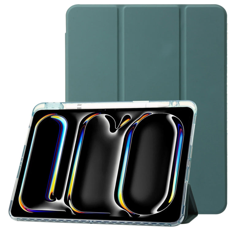 Custodia per tablet in pelle a 3 pieghe in acrilico trasparente, For iPad 10th Gen 10.9 2022, For iPad Air 11 2025 / 2024, For iPad Air 13 2025 / 2024
