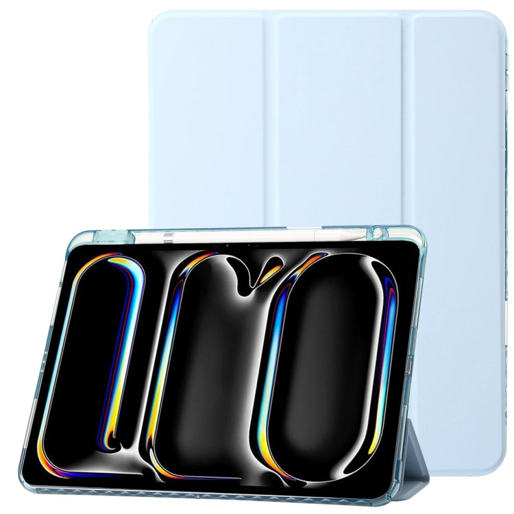 Custodia per tablet in pelle a 3 pieghe in acrilico trasparente, For iPad 10th Gen 10.9 2022, For iPad Air 11 2025 / 2024, For iPad Air 13 2025 / 2024