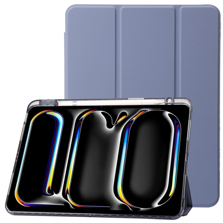 Custodia per tablet in pelle a 3 pieghe in acrilico trasparente, For iPad 10th Gen 10.9 2022, For iPad Air 11 2025 / 2024, For iPad Air 13 2025 / 2024