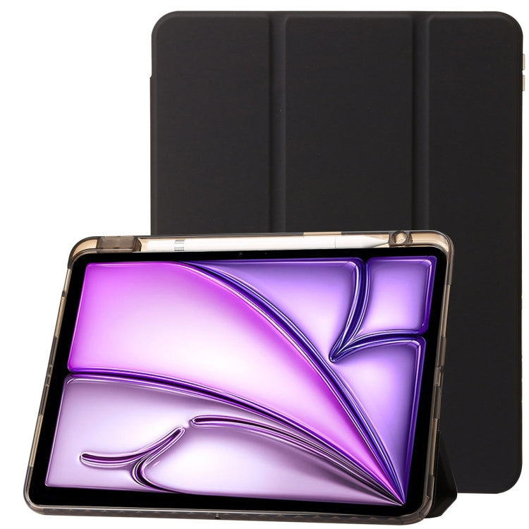 Custodia per tablet in pelle a 3 pieghe in acrilico trasparente, For iPad 10th Gen 10.9 2022, For iPad Air 11 2025 / 2024, For iPad Air 13 2025 / 2024