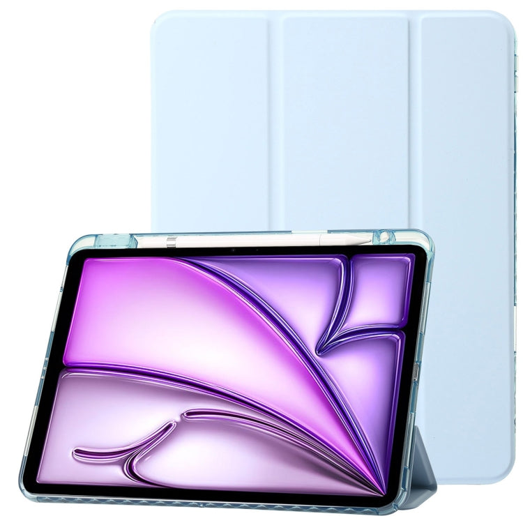 Custodia per tablet in pelle a 3 pieghe in acrilico trasparente, For iPad 10th Gen 10.9 2022, For iPad Air 11 2025 / 2024, For iPad Air 13 2025 / 2024