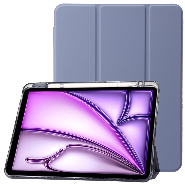 Custodia per tablet in pelle a 3 pieghe in acrilico trasparente, For iPad 10th Gen 10.9 2022, For iPad Air 11 2025 / 2024, For iPad Air 13 2025 / 2024