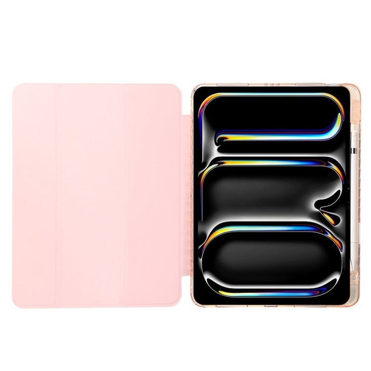 Custodia per tablet in pelle a 3 pieghe in acrilico trasparente, For iPad 10th Gen 10.9 2022, For iPad Air 11 2025 / 2024, For iPad Air 13 2025 / 2024