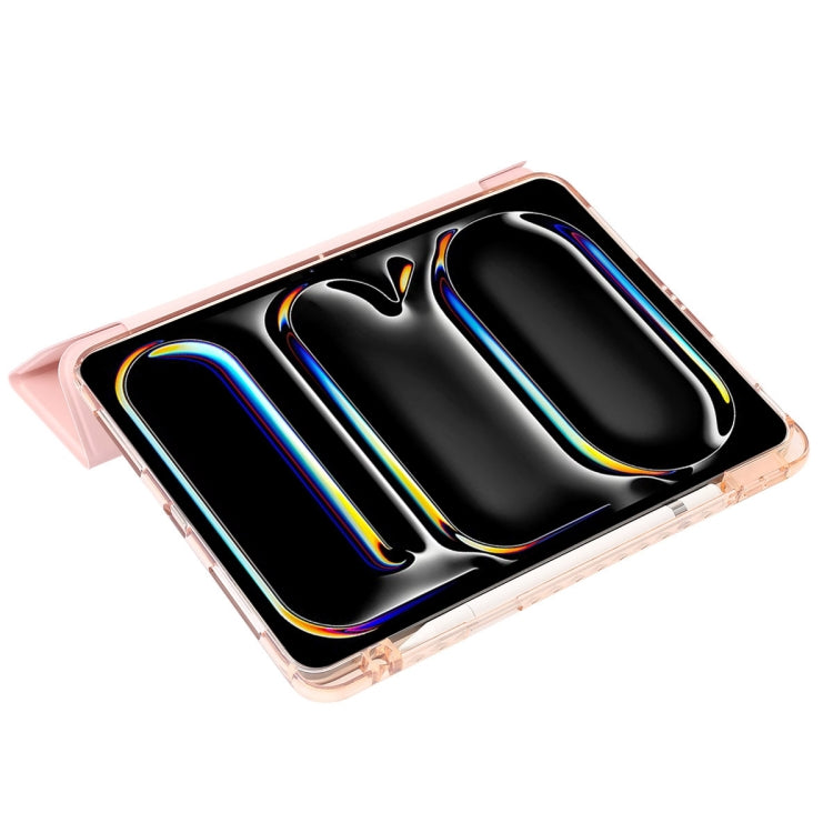 Custodia per tablet in pelle a 3 pieghe in acrilico trasparente, For iPad 10th Gen 10.9 2022, For iPad Air 11 2025 / 2024, For iPad Air 13 2025 / 2024