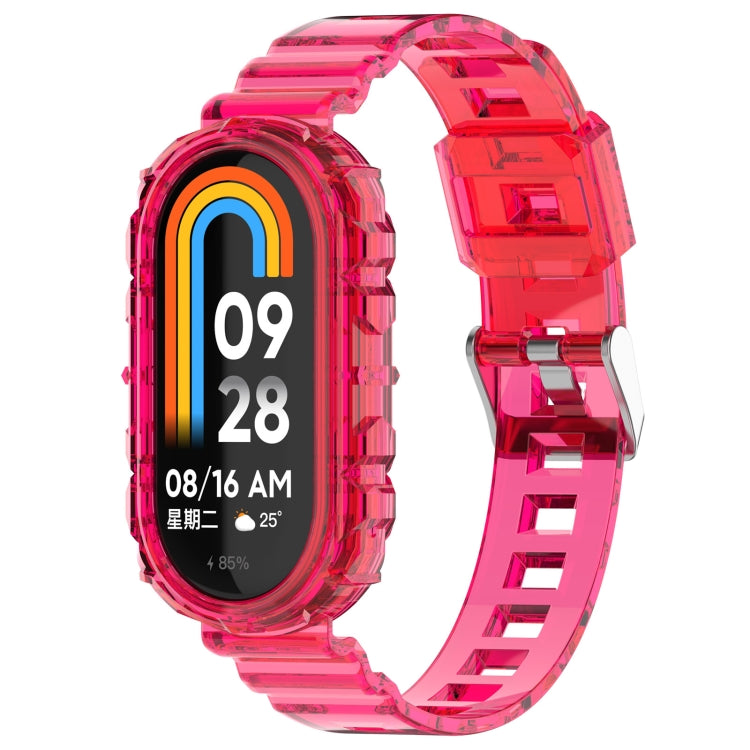 Cinturino in silicone trasparente integrato, For Xiaomi Mi Band 8