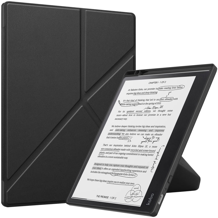Custodia Smart Tablet in pelle TPU con deformazione tinta unita, For Kobo Elipsa 2E
