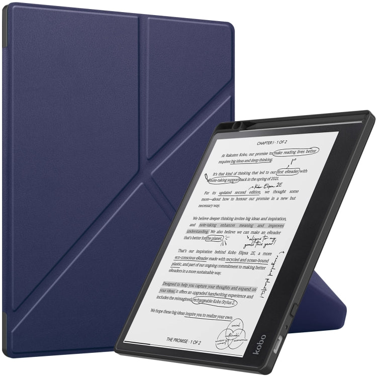 Custodia Smart Tablet in pelle TPU con deformazione tinta unita, For Kobo Elipsa 2E