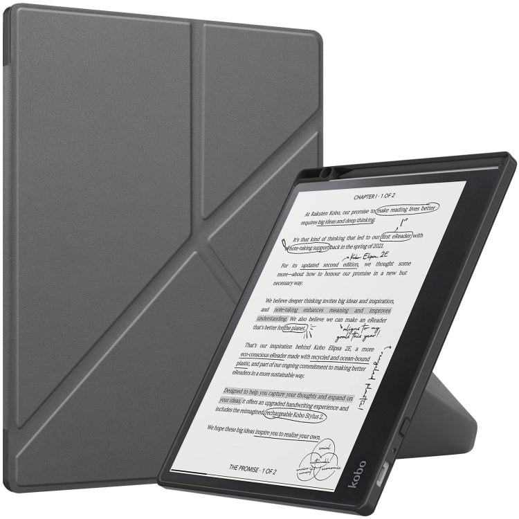 Custodia Smart Tablet in pelle TPU con deformazione tinta unita, For Kobo Elipsa 2E