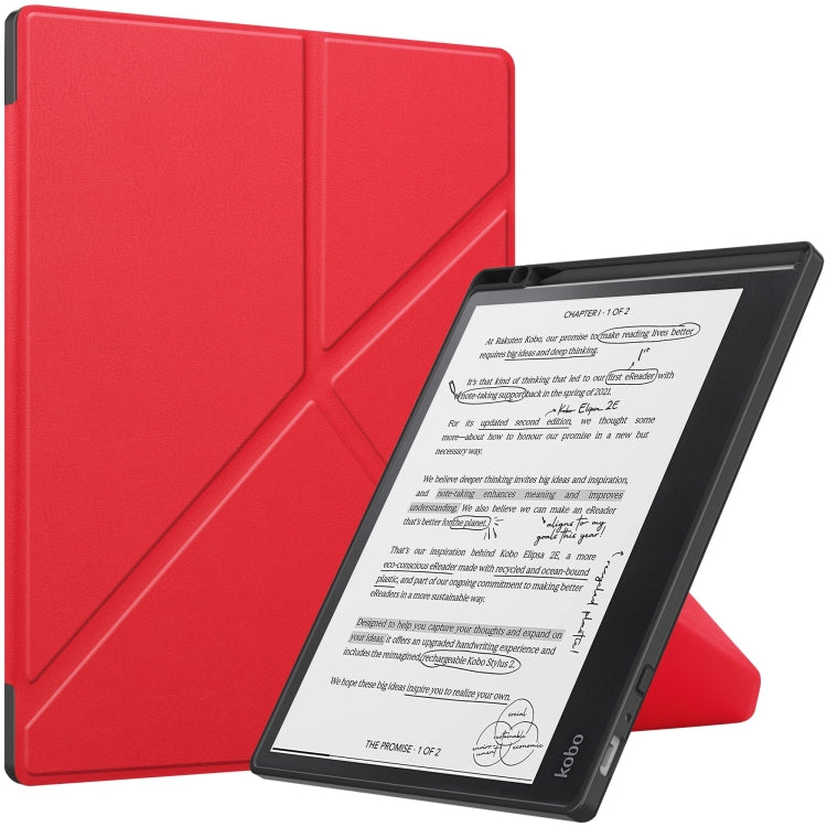 Custodia Smart Tablet in pelle TPU con deformazione tinta unita, For Kobo Elipsa 2E