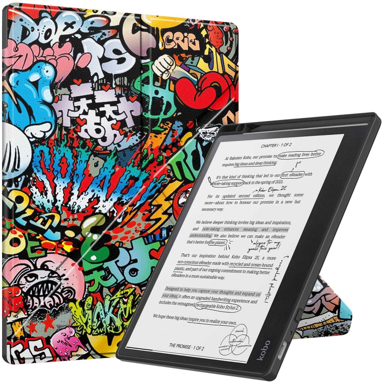 Custodia Smart Tablet in pelle TPU con deformazione verniciata, For Kobo Elipsa 2E