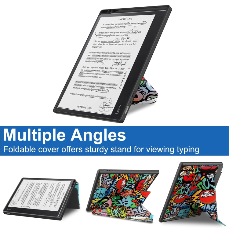 Custodia Smart Tablet in pelle TPU con deformazione verniciata, For Kobo Elipsa 2E