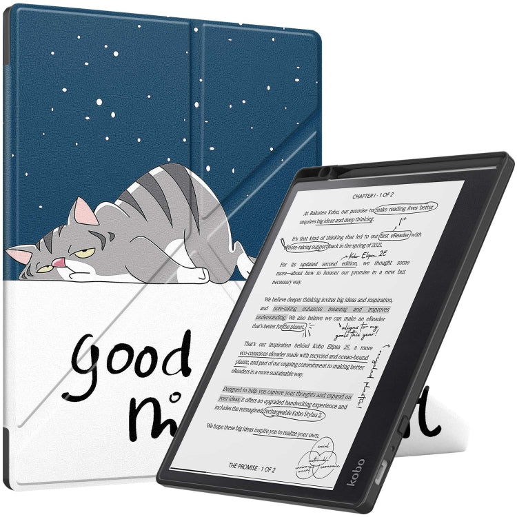 Custodia Smart Tablet in pelle TPU con deformazione verniciata, For Kobo Elipsa 2E