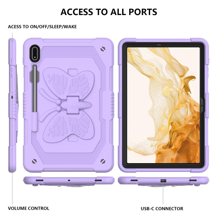 Custodia per tablet robusta e resistente con cavalletto a farfalla, For Samsung Galaxy Tab S8+ / S7+