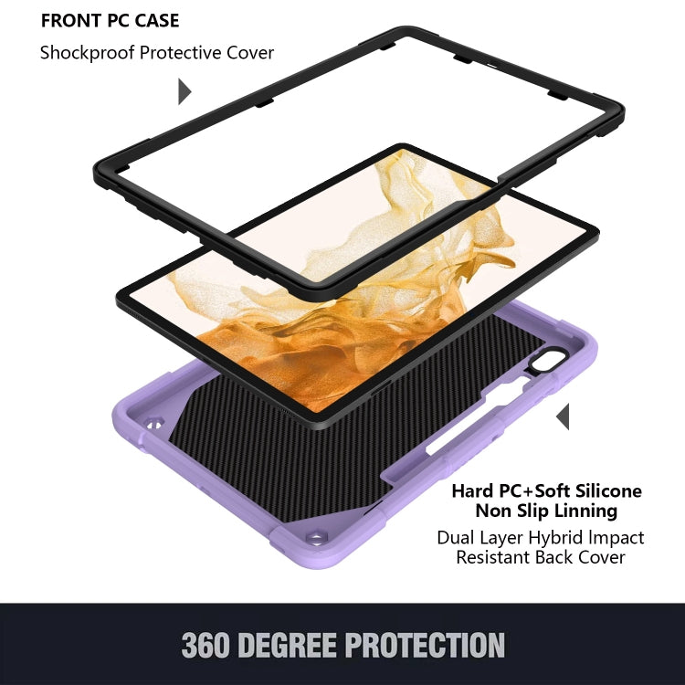 Custodia per tablet robusta e resistente con cavalletto a farfalla, For Samsung Galaxy Tab S8+ / S7+