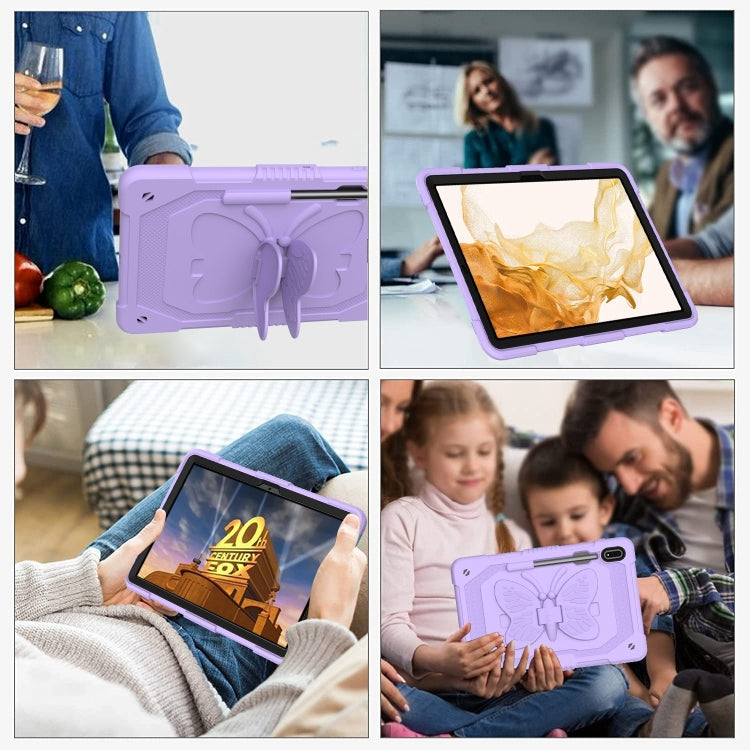 Custodia per tablet robusta e resistente con cavalletto a farfalla, For Samsung Galaxy Tab S8+ / S7+