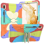 Custodia per tablet robusta e resistente con cavalletto a farfalla, For Samsung Galaxy Tab S8+ / S7+